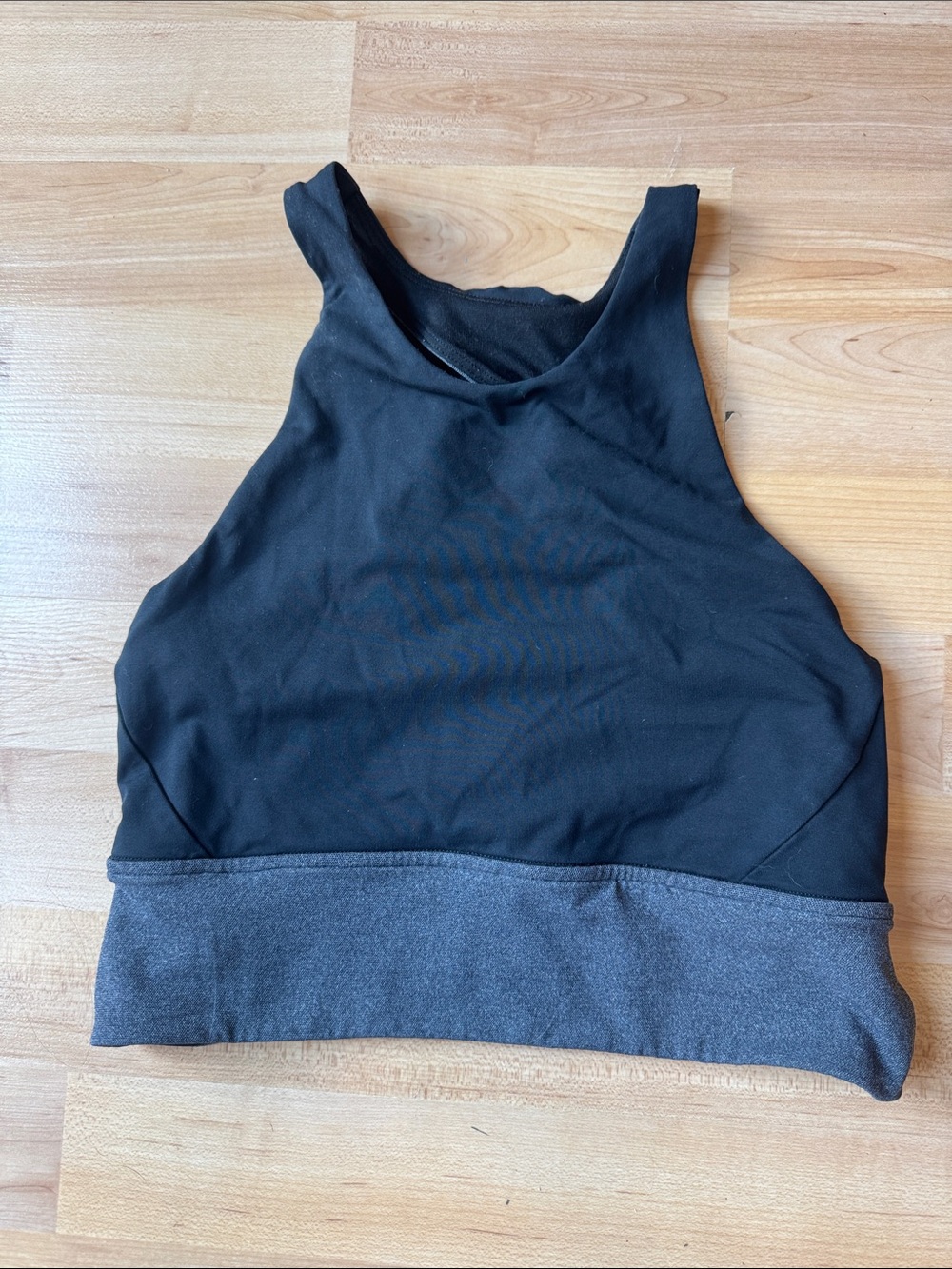 lululemon athletica Black and Gray Cross-Back Sports Bra